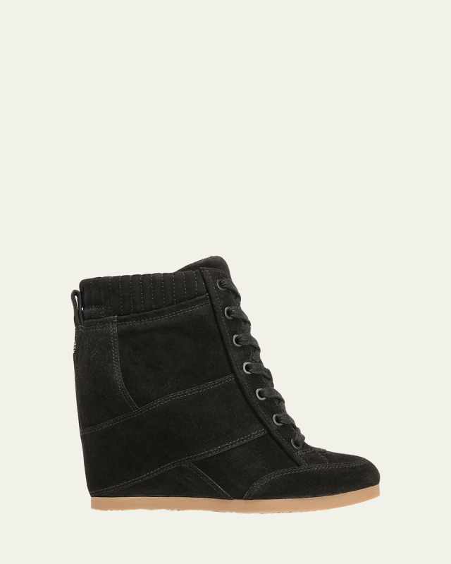 Elissa Suede Wedge Sneakers